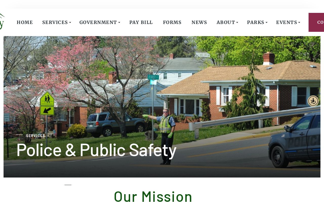 Official Luray Police and Public Safety webpage