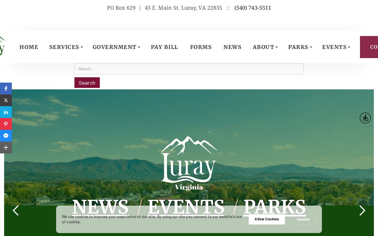 Official Town of Luray government homepage