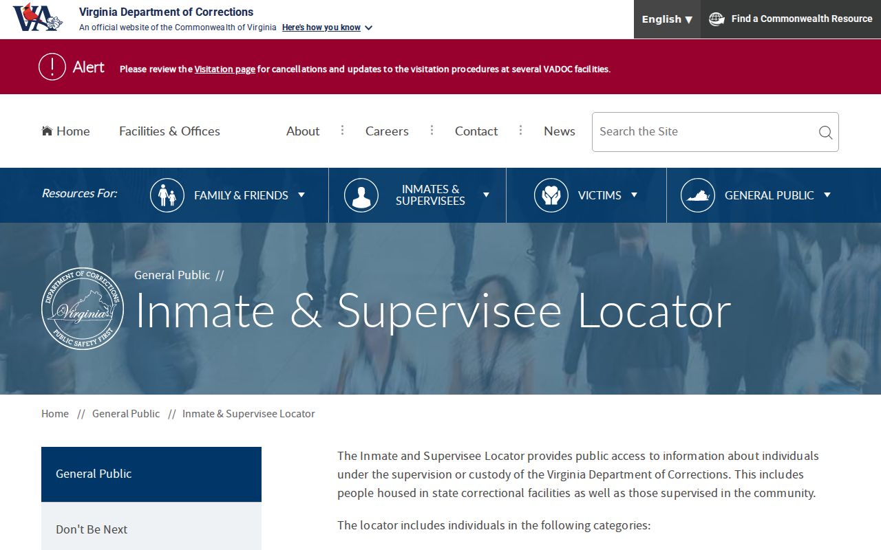 Virginia inmate locator for Page County criminal custody checks